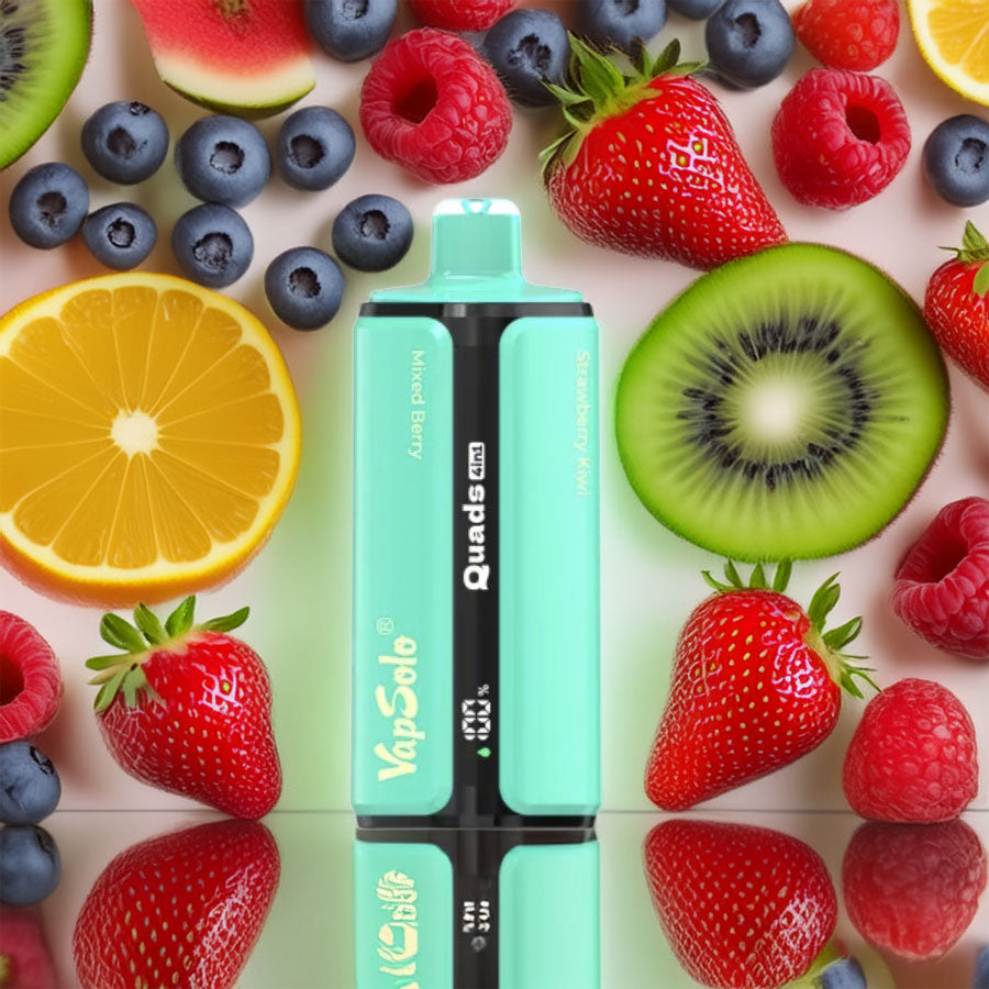 VapSolo Quads 80000 – Mixed Berry & Cherry Lemon & Strawberry Watermelon Bubblegum & Strawberry Kiwi 5%
