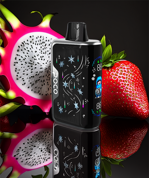 Poco Snowman 70000 – Black Ice Dragon Fruit Strawberry 5%