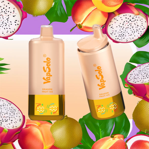 VapSolo Triple 60000 – Peach Ice & Dragonfruit Ice & Mixfruit 5%